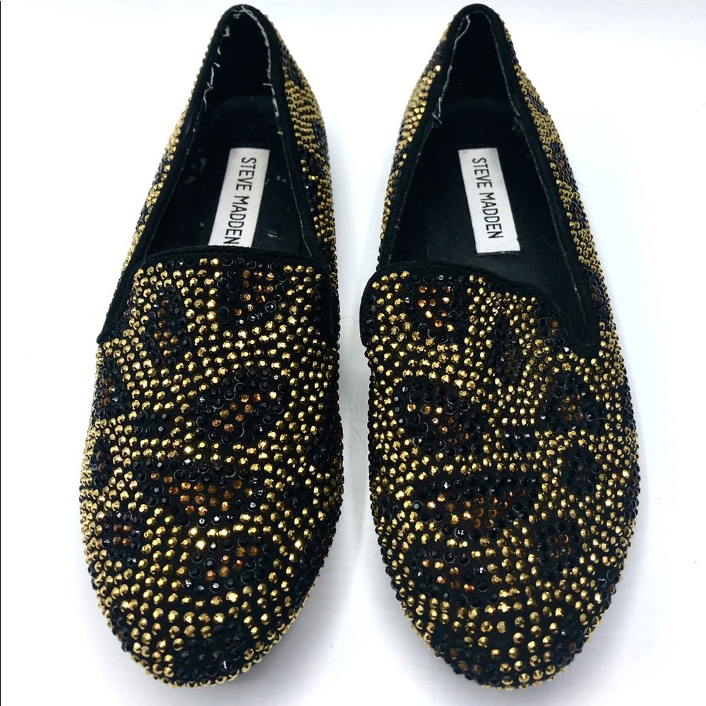 Steve Madden sz 6 crystal slip on shoes
